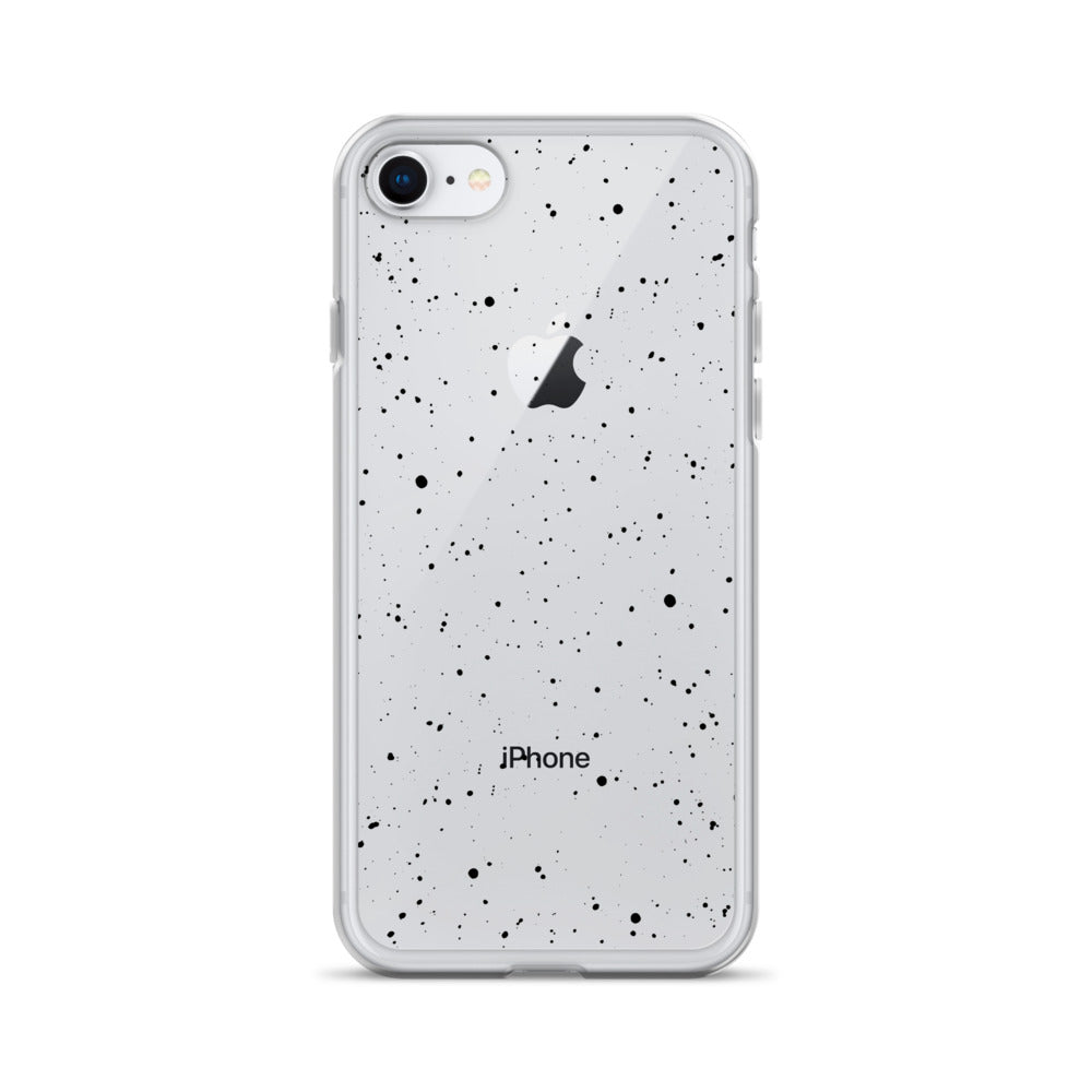 Black Ink Dots Pollock Inspired iPhone Case