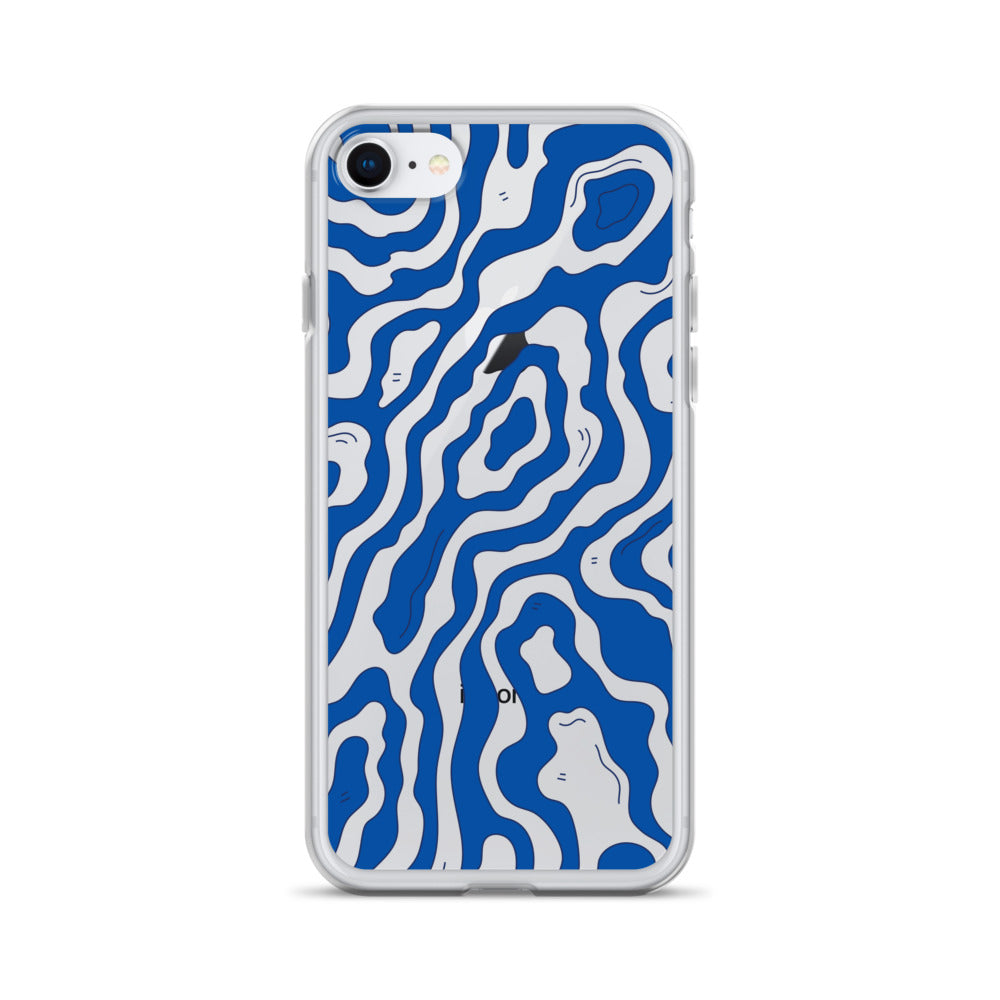 Blue Abstract Liquid Pattern iPhone Case — HypeSheriff US