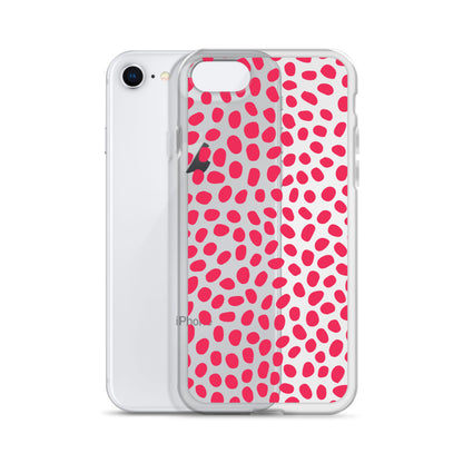 Pink Abstract Dots iPhone Case