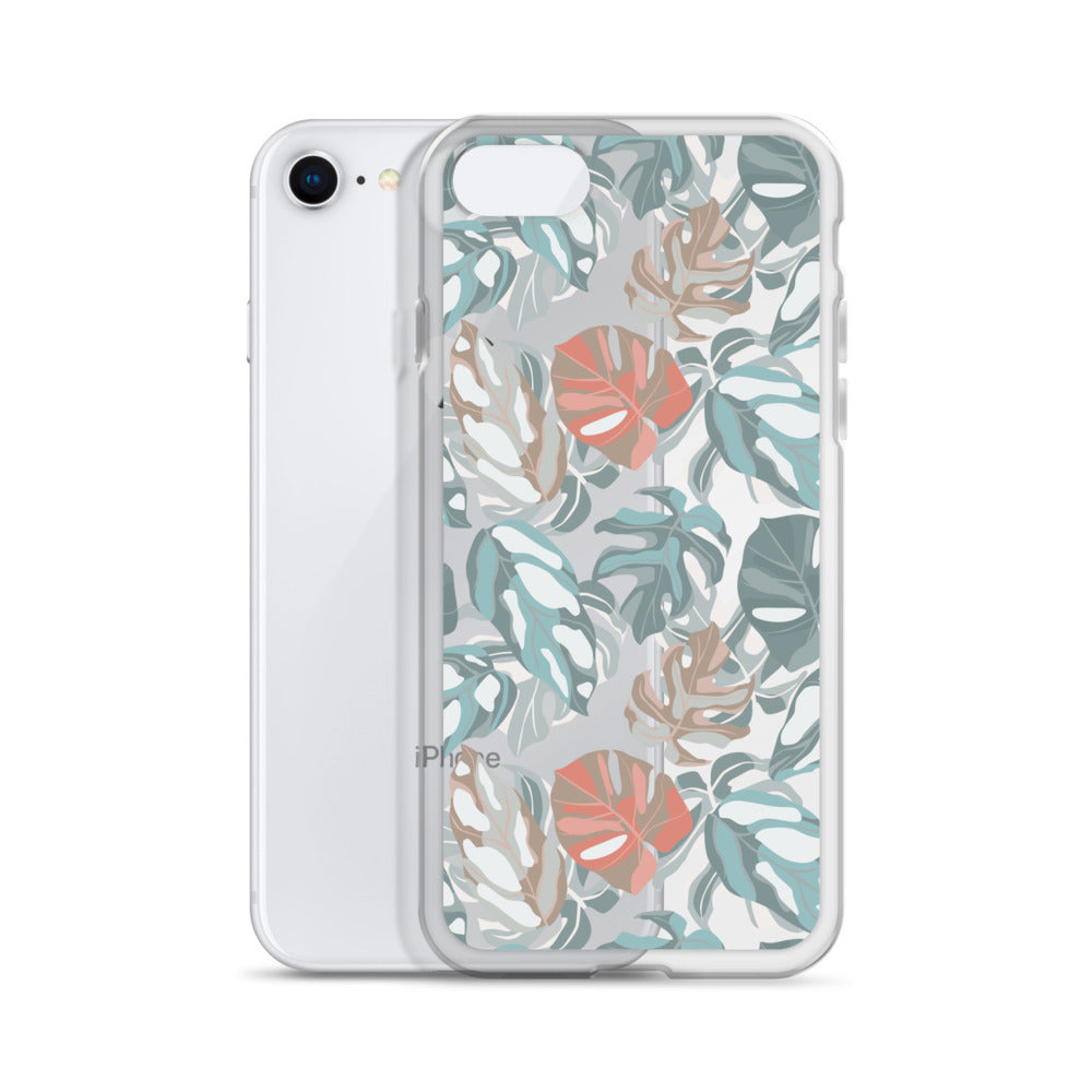 Pastel Tropical Clear iPhone Case