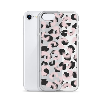 Leopard Pink Black iPhone Case