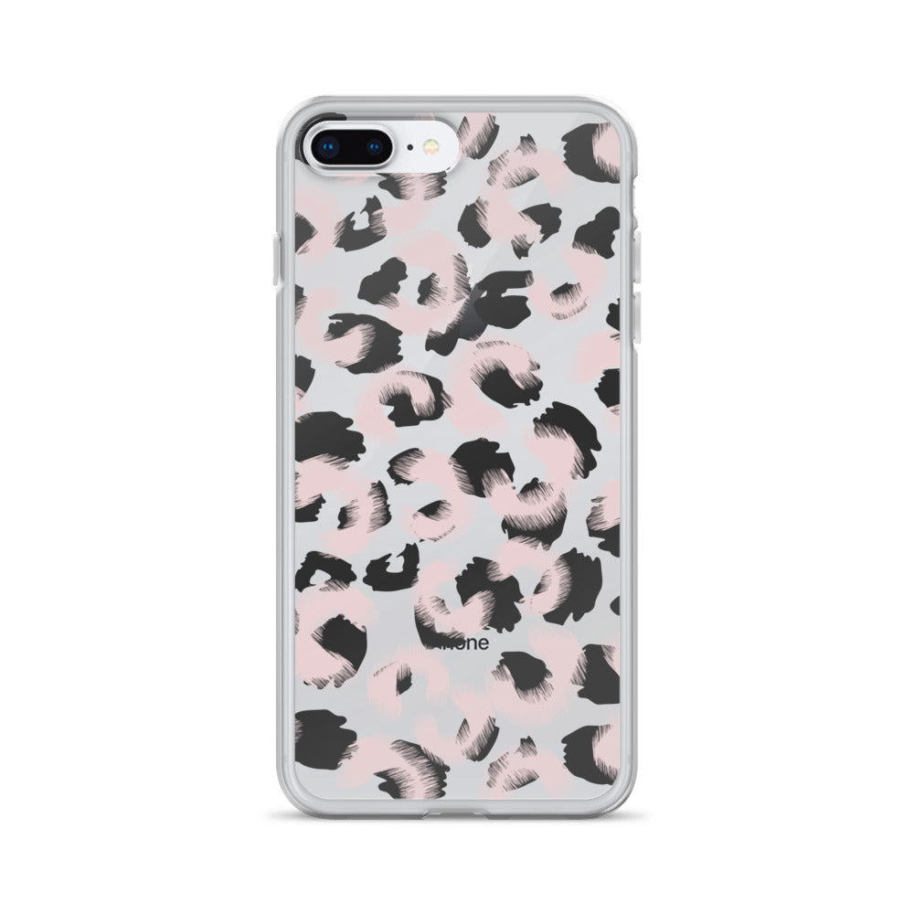 Leopard Pink Black iPhone Case