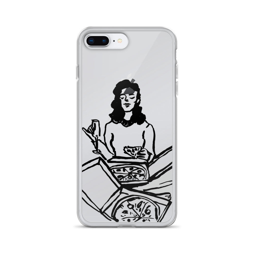 Pizza Lover, Food Lover, Clear iPhone Case - HypeSheriff