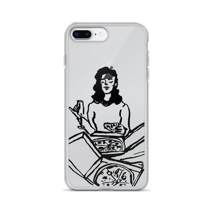 Pizza Lover, Food Lover, Clear iPhone Case - HypeSheriff