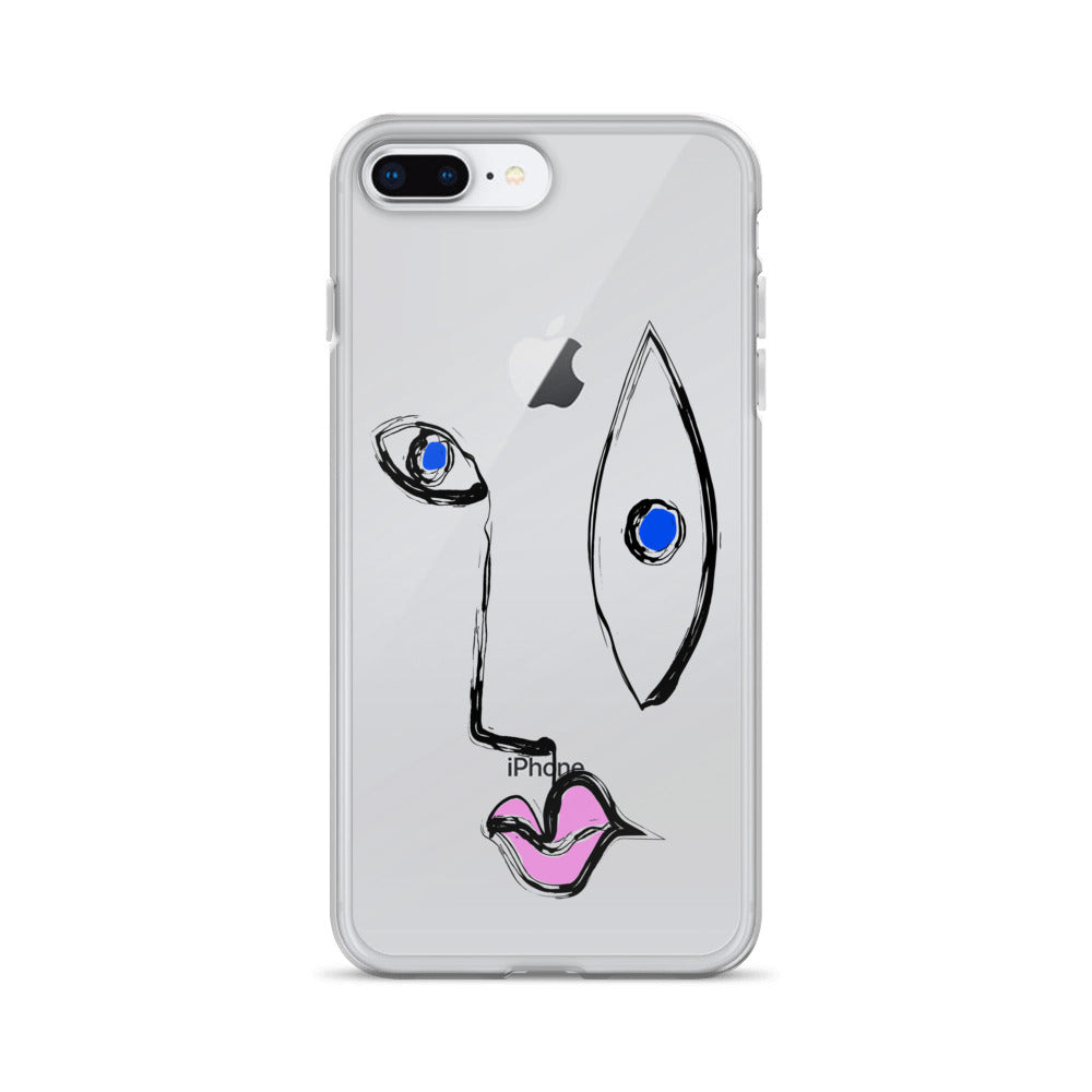 Picasso Face Line Art iPhone Case
