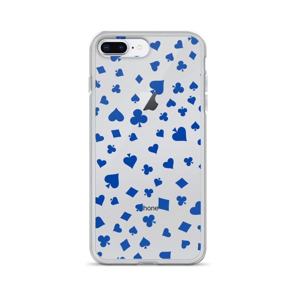 Blue Cards Pattern iPhone Case