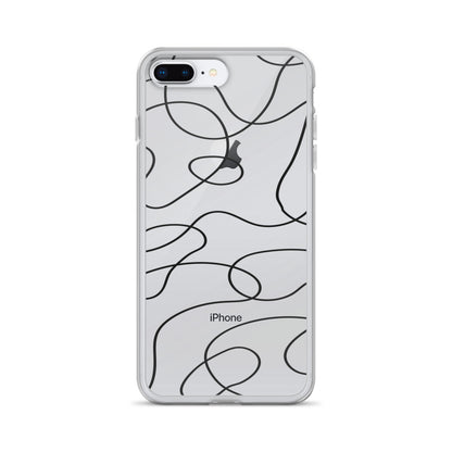 Minimalist Black Line Art iPhone Case
