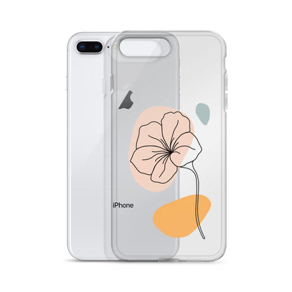 Floral Line Art Feminin iPhone Case