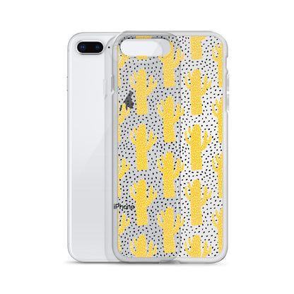 Pop Art Yellow Cactus iPhone Case