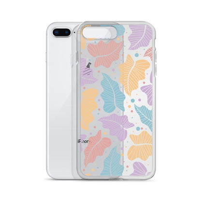 Pastel Colorful Leaves Botanical iPhone Case