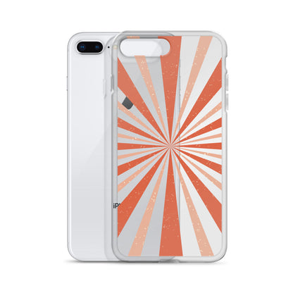 Retro Peach Rainbow 70s iPhone Case