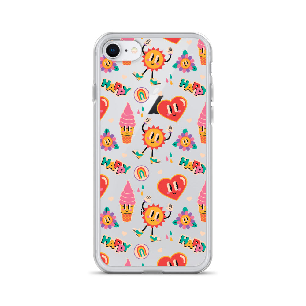 Colorful Funny Cartoon Pattern iPhone Case