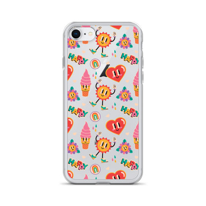 Colorful Funny Cartoon Pattern iPhone Case