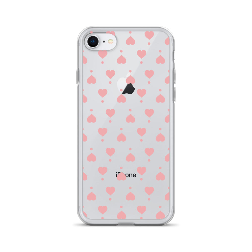 Cute Pink Heart Pattern For Girl iPhone Case