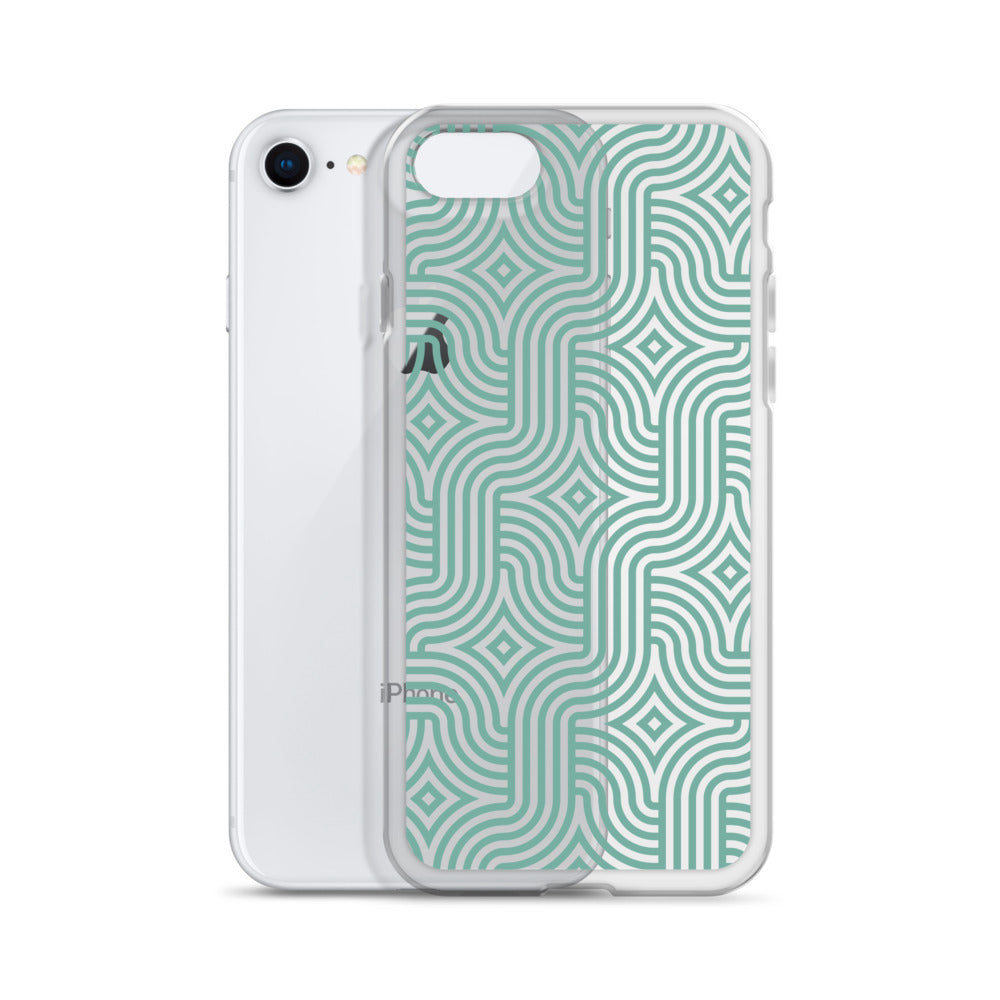 Mint Modern Abstract iPhone Case