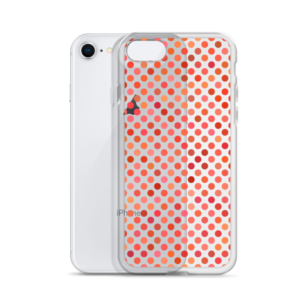 Red Dots Feminine iPhone Clear Case - HypeSheriff