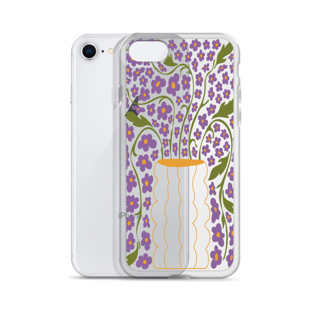 Modern Abstract Flowers iPhone Case