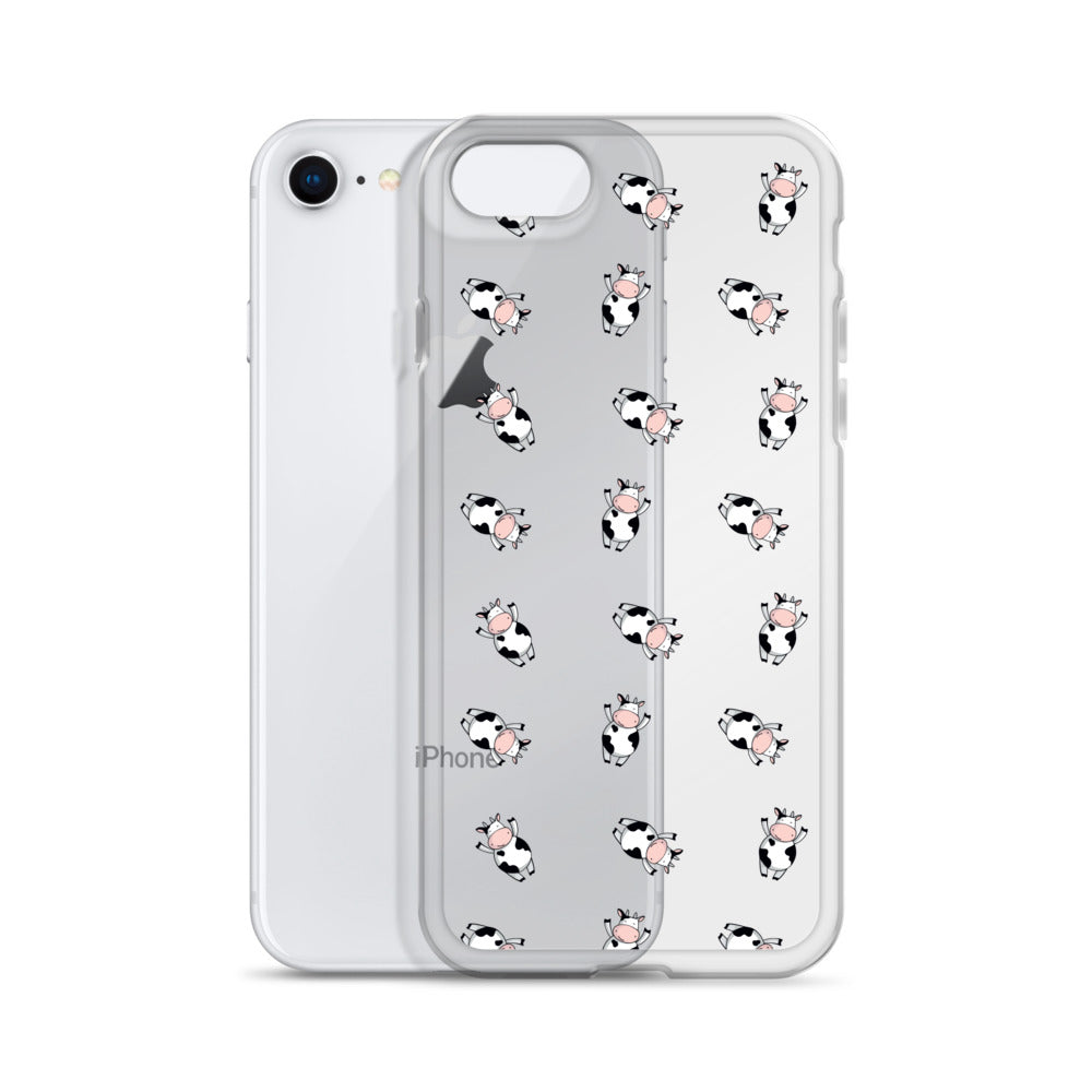 Cute Tiny Cows Pattern iPhone Case