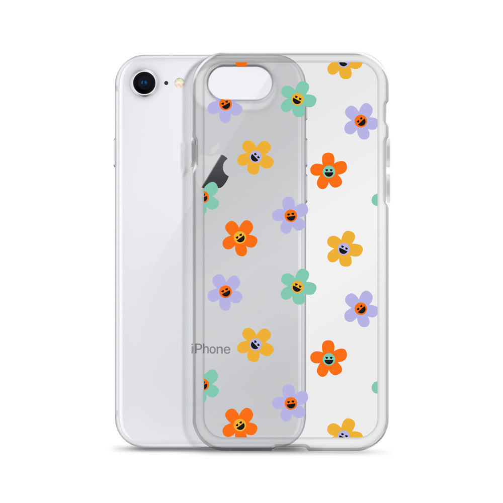Happy Retro Flowers 60s iPhone Case