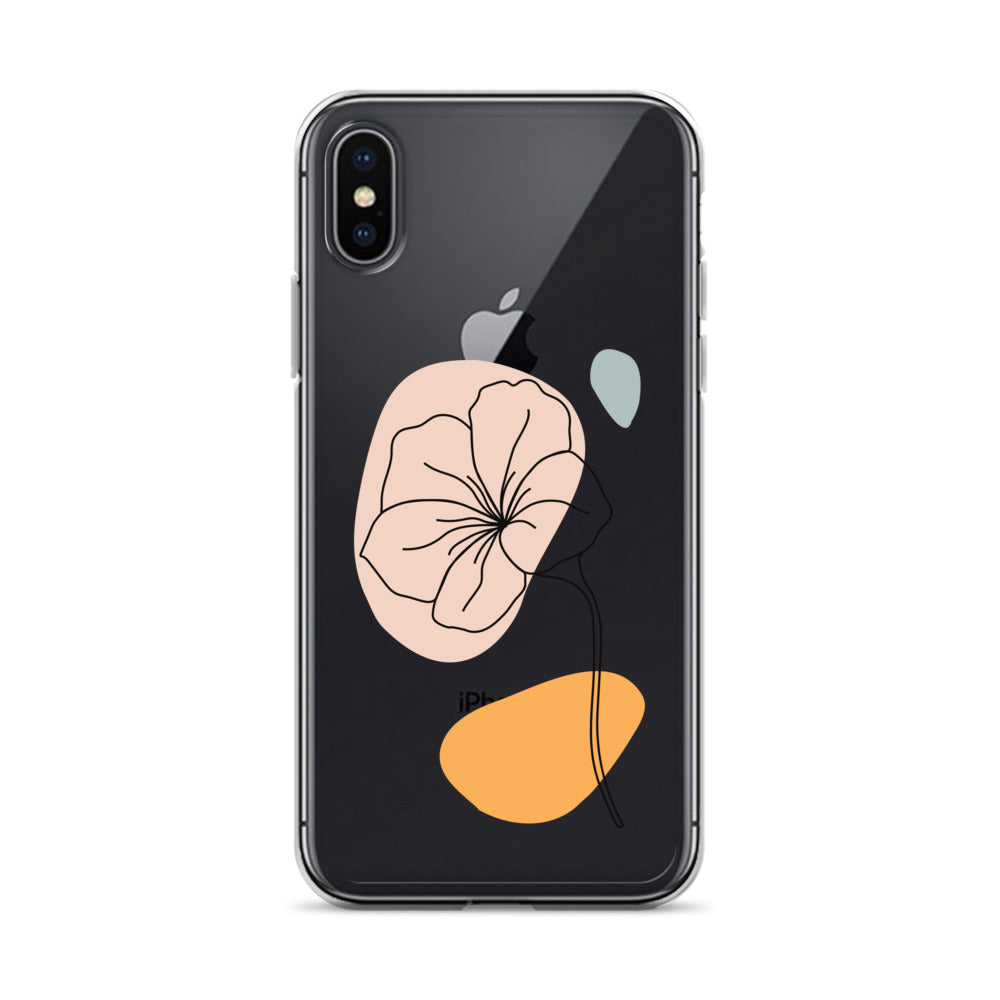 Floral Line Art Feminin iPhone Case