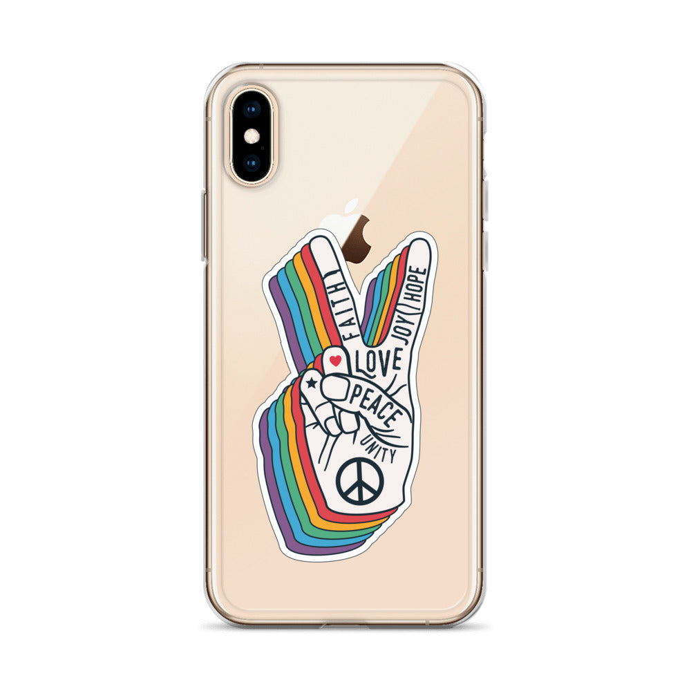 Peace&Love Groovy iPhone Case