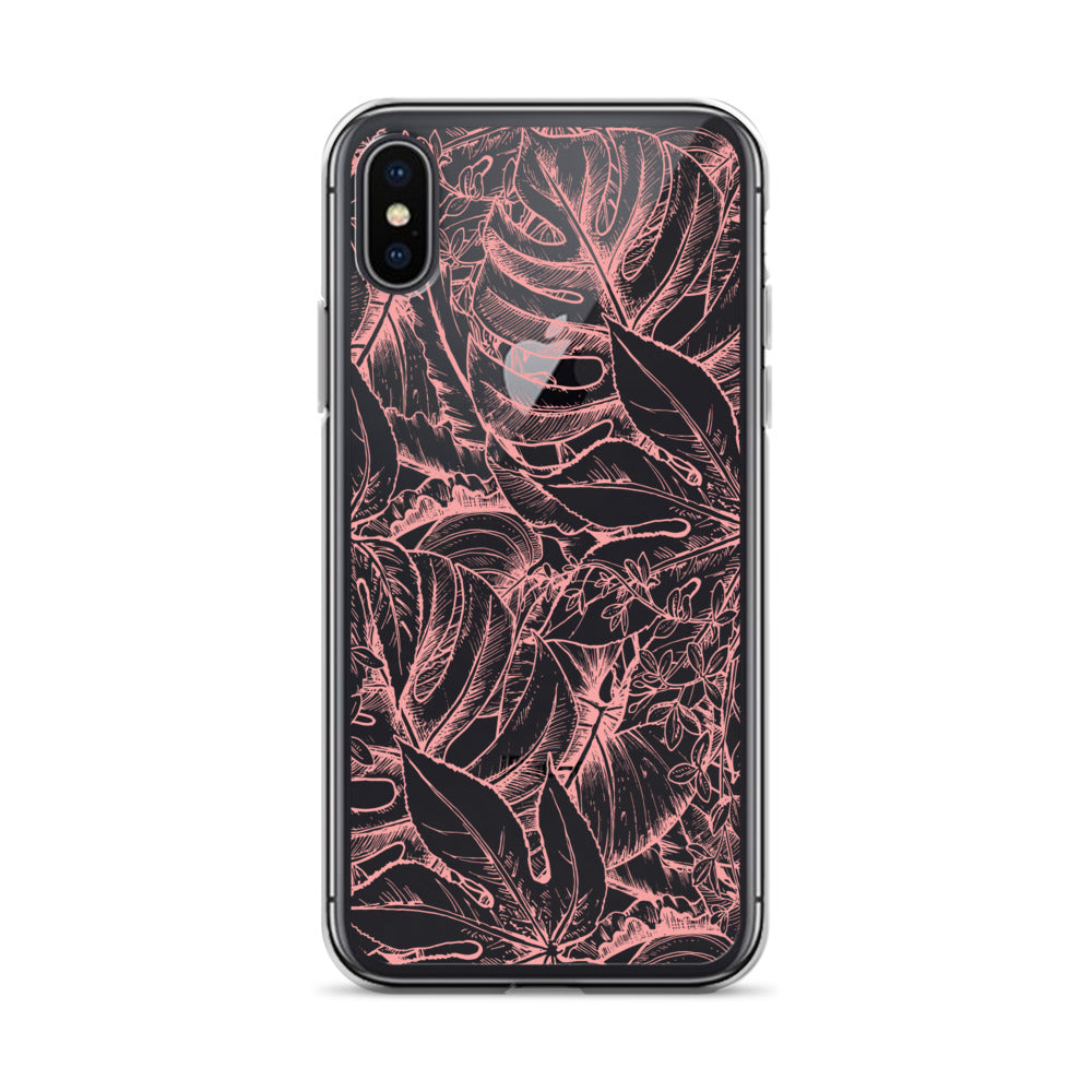 Pink Tropical Monstera iPhone Case