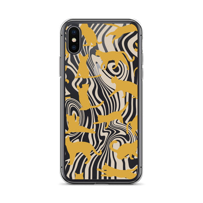 Yellow Cats iPhone Clear Case