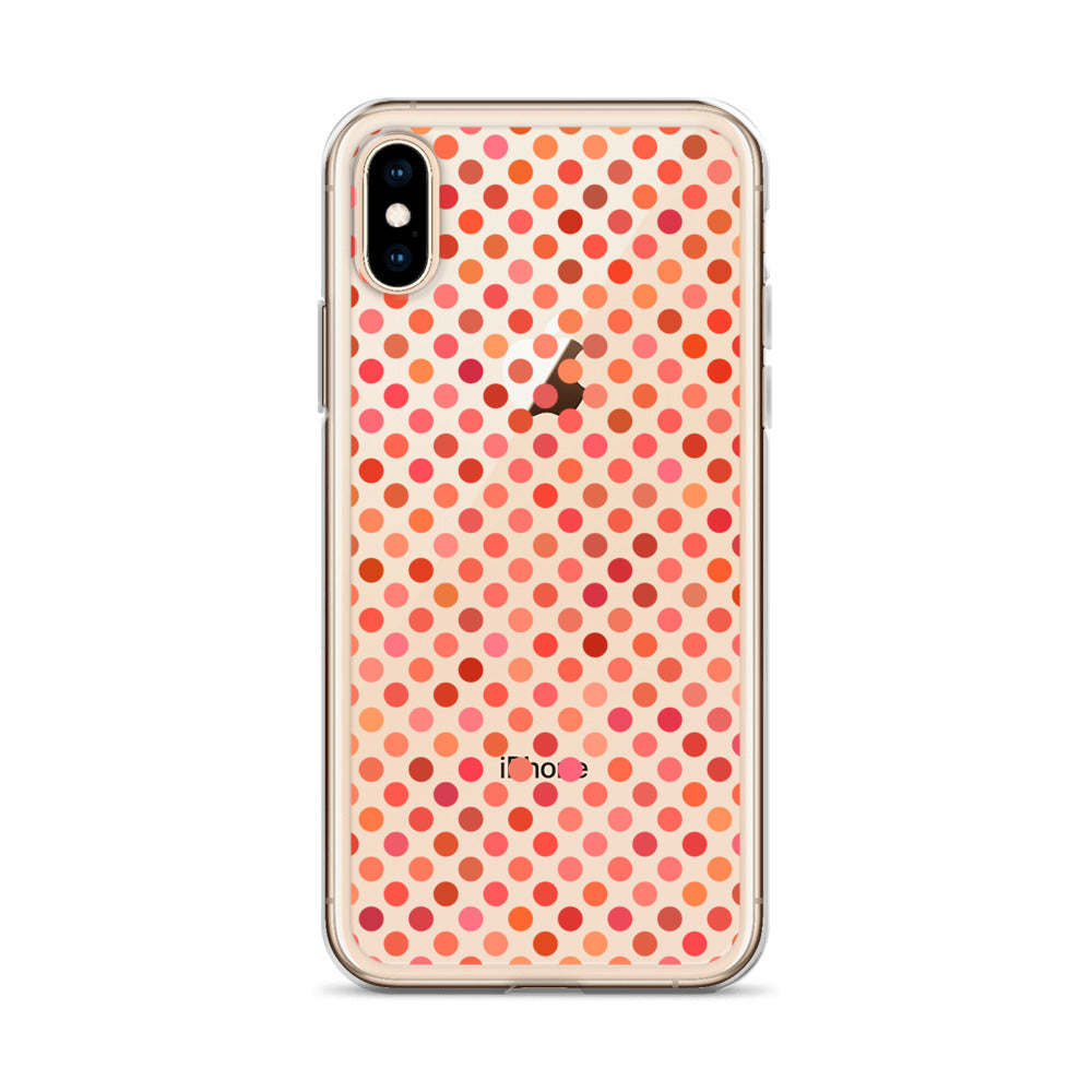 Red Dots Feminine iPhone Clear Case - HypeSheriff