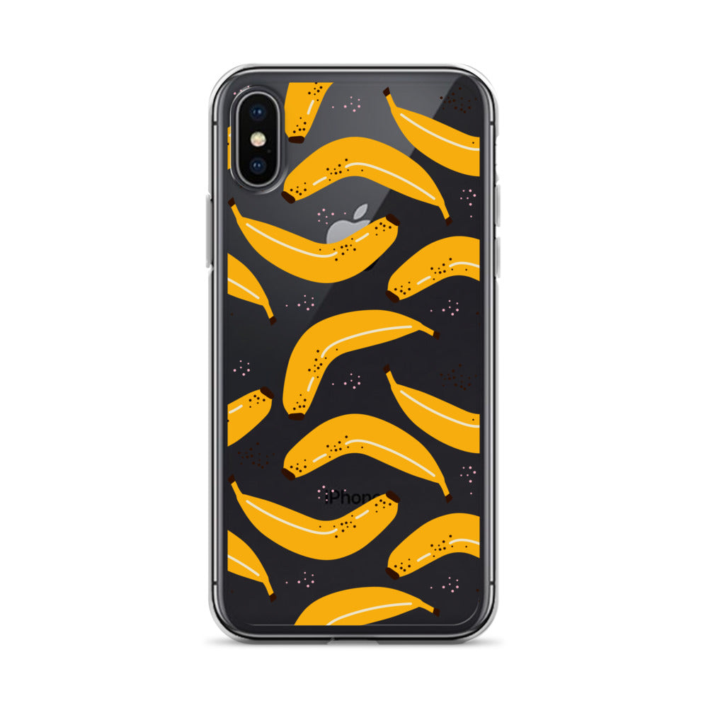 Bananas Pattern iPhone Clear Case - HypeSheriff