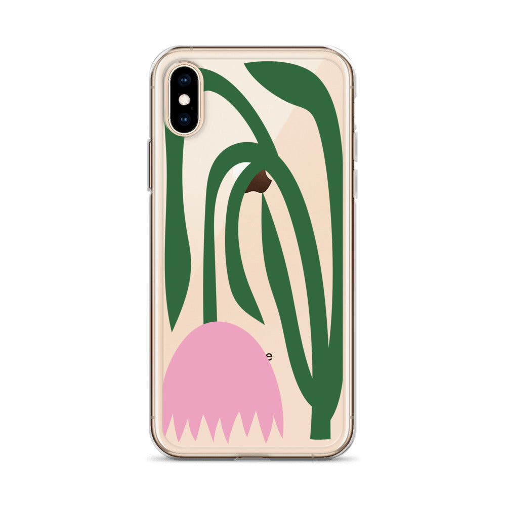 Big Abstract Flower Clear iPhone Case
