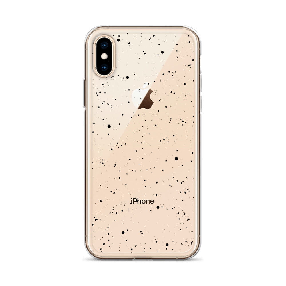 Black Ink Dots Pollock Inspired iPhone Case