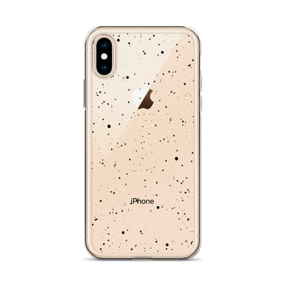 Black Ink Dots Pollock Inspired iPhone Case