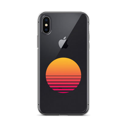 Cyberpunk Sunset Clear iPhone Case