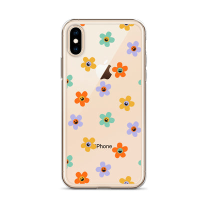 Happy Retro Flowers 60s iPhone Case