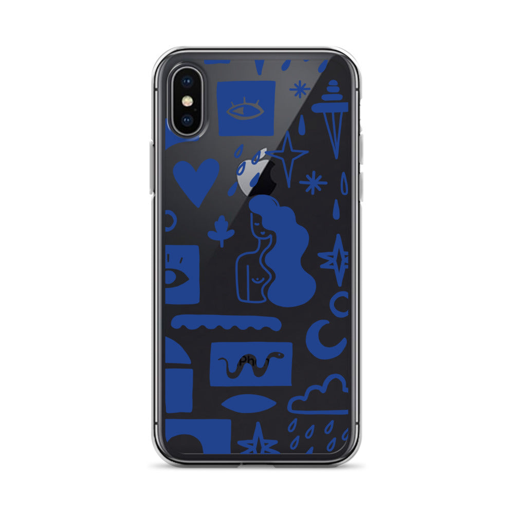 Blue Abstract iPhone Case