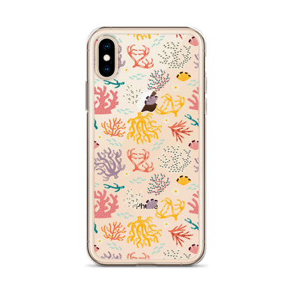 Botanical Sea Nature Clear iPhone Case