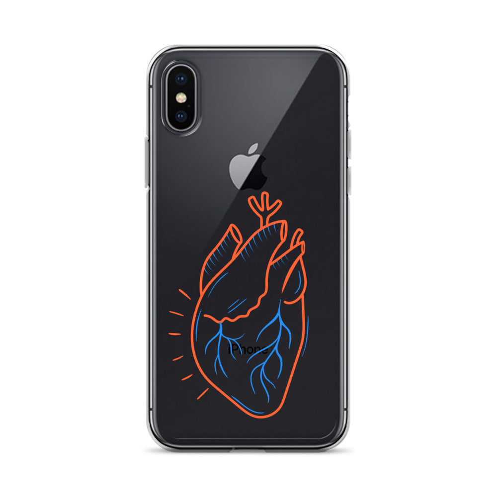 Minimalist Line Art Heart iPhone Case