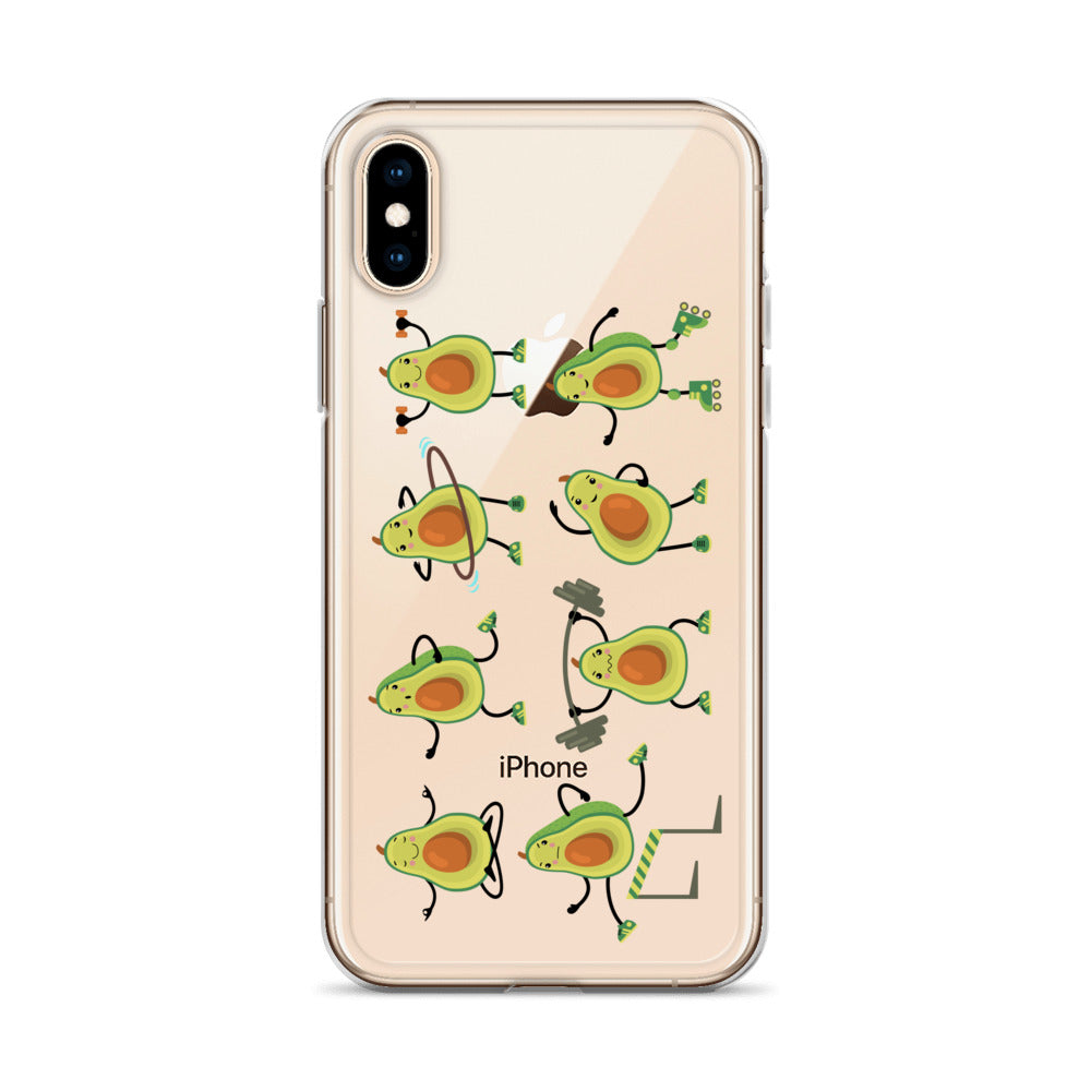 Funny Avocados Doing Exercise iPhone Case