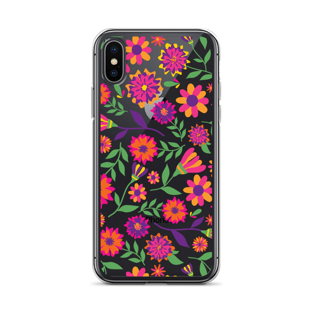 Colorful Floral Pattern iPhone Case