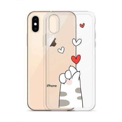 Love Cat Paw iPhone Case