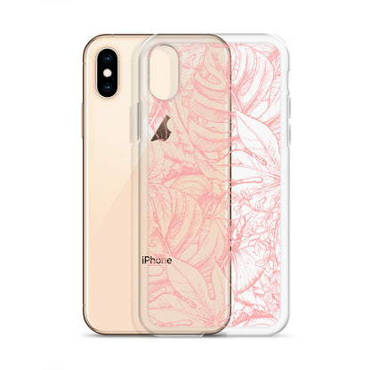 Pink Tropical Monstera iPhone Case