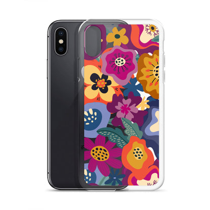 Retro Colorful Floral iPhone Case