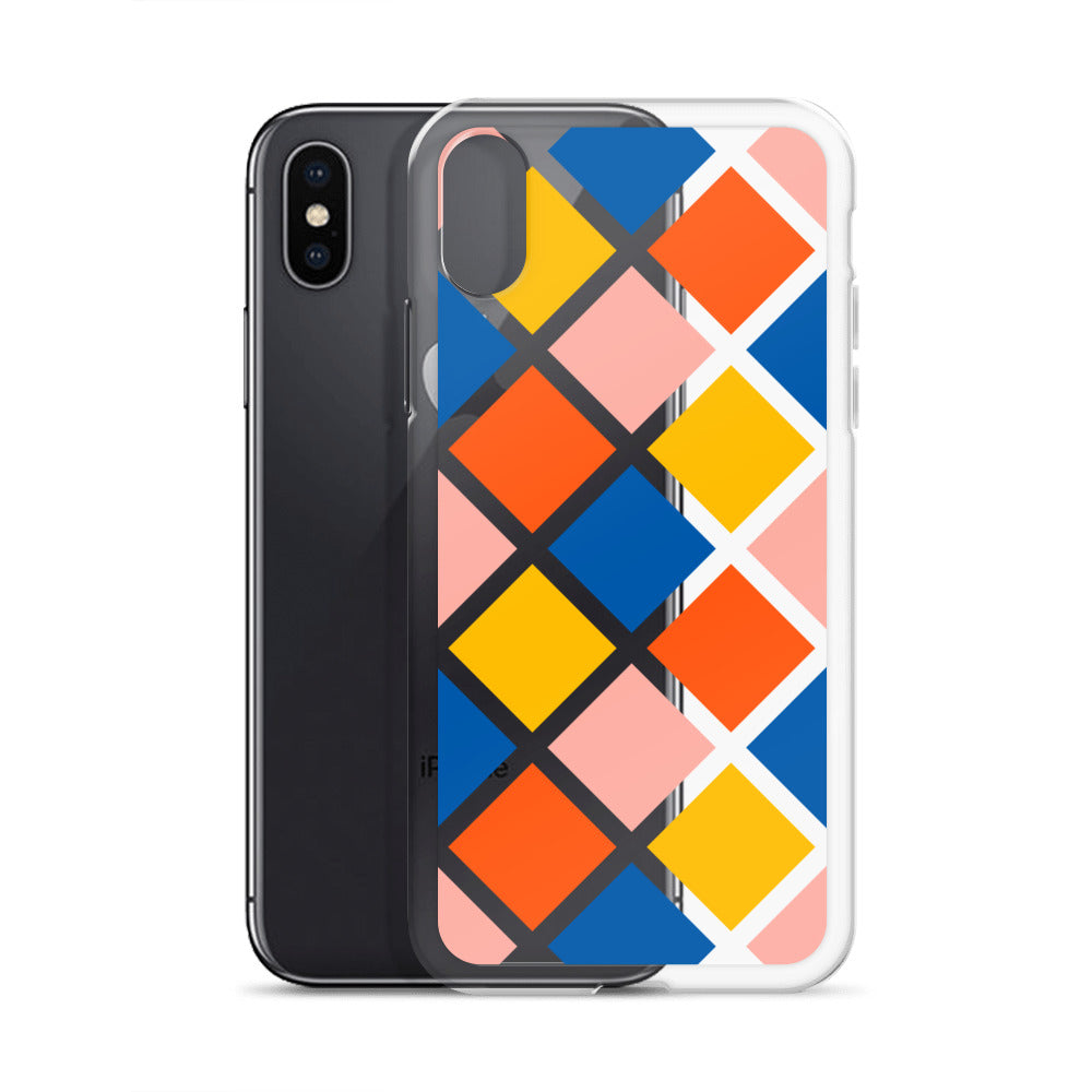 Colorful Geometric iPhone Clear Case - HypeSheriff