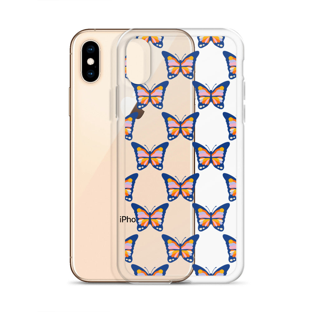 Butterfly Pattern iPhone Clear Case - HypeSheriff