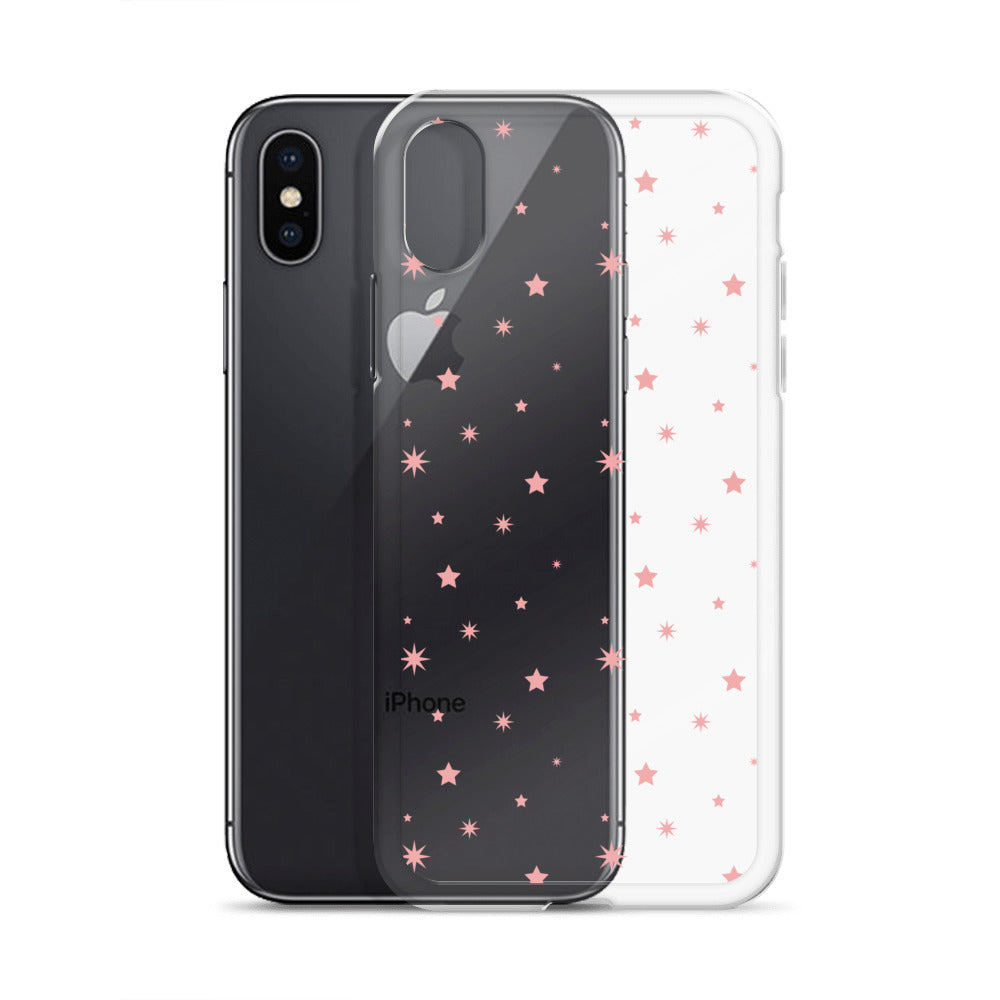 Tiny Pastel Pink Stars Pattern iPhone Case