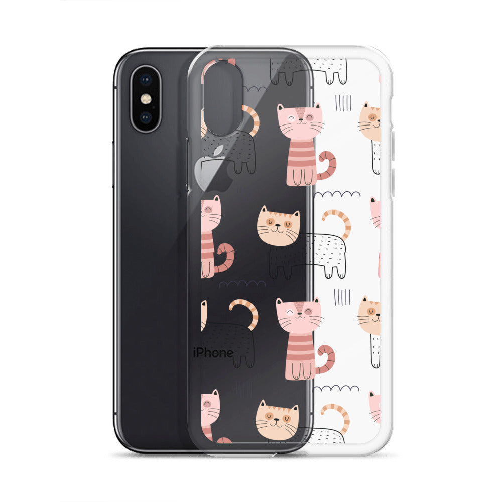 Funny Cats Pattern iPhone Case