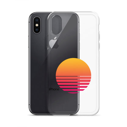 Cyberpunk Sunset Clear iPhone Case