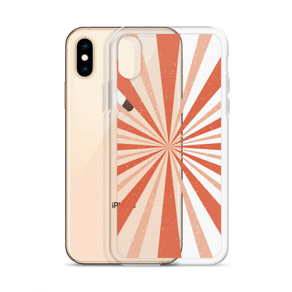 Retro Peach Rainbow 70s iPhone Case