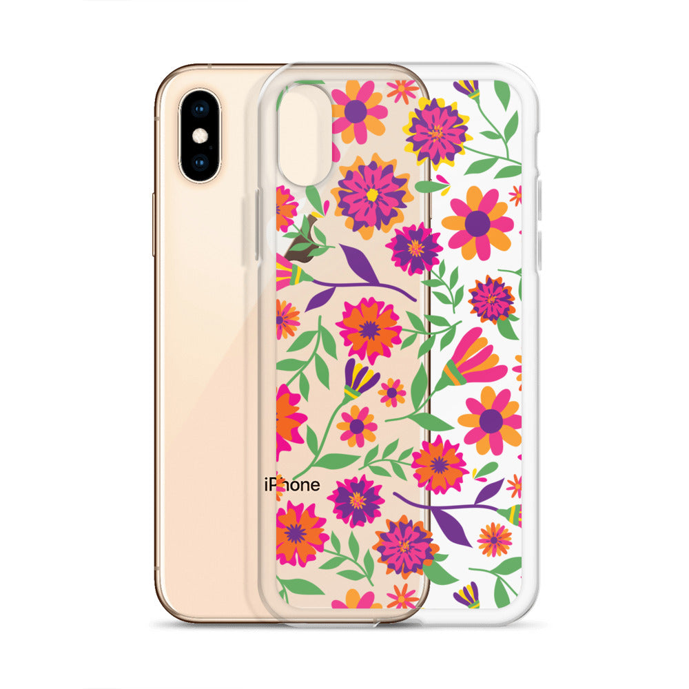 Colorful Floral Pattern iPhone Case