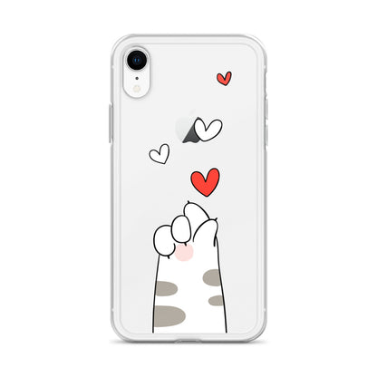 Love Cat Paw iPhone Case